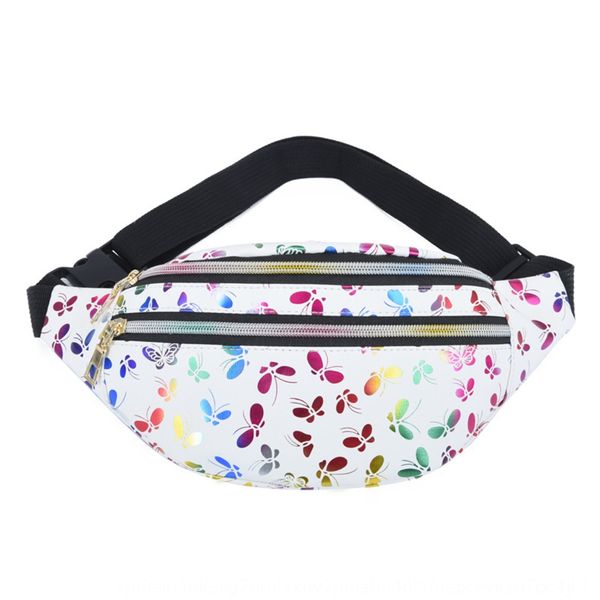 

new fashion sports waist phone running women's pu waist running bag mobile phone bag laser printing crossbody eolcp