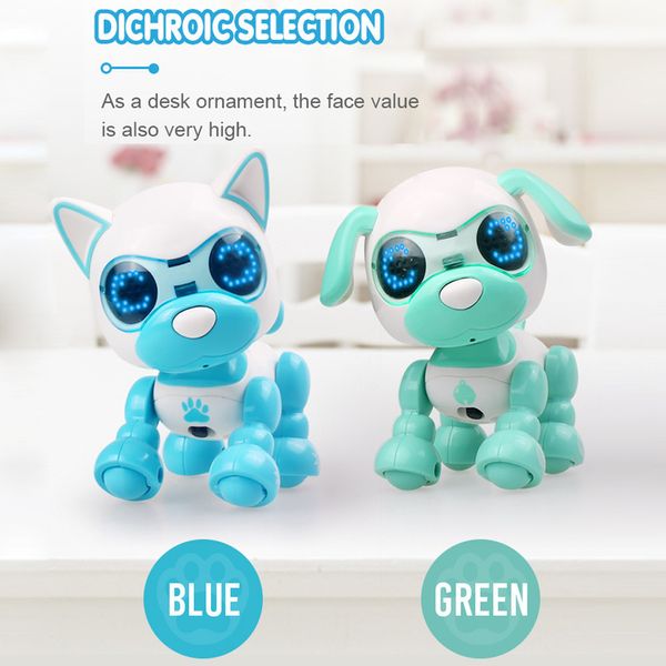 Inteligente robô brinquedo cachorro conversa brinquedo interativo cachorro inteligente robô cão eletrônico led esmurround som de olho gravação cantando dormir presente bebê lj201105