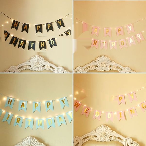 

wpye8 happy decoration flag wall pull bar flag scene layout letter background banner tail box light tts ttsww lamp hanging lamp trunk hangin