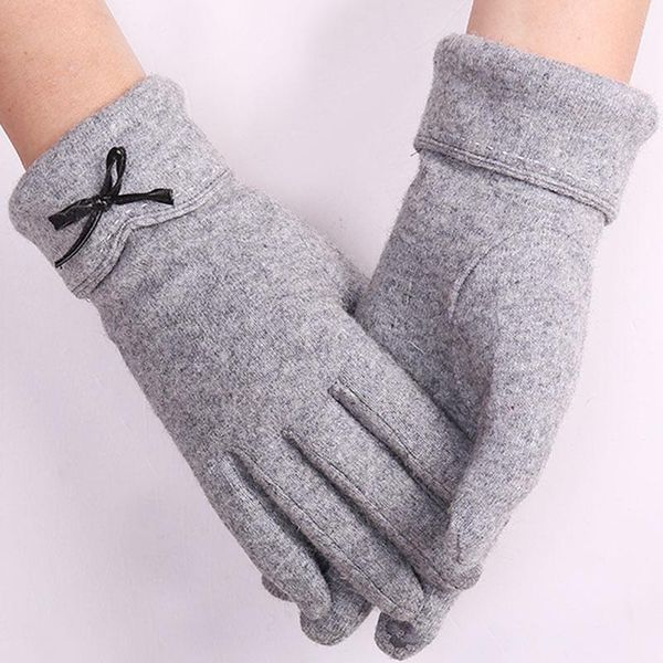 

five fingers gloves female winter warm driving cycling touch screen cashmere glove femme guantes termicos hombre mitaine, Blue;gray