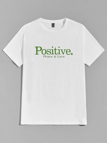 

men letter graphic crew neck tee z3rr#, White;black