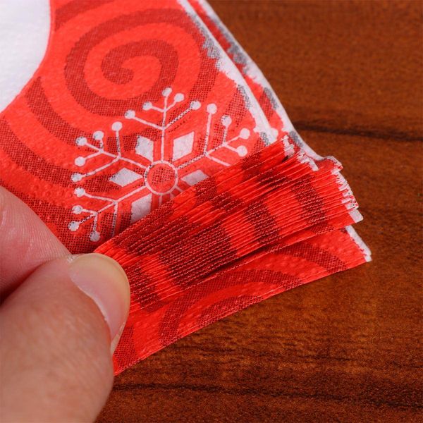 

20 50шт 2020 рождественский снеговик printed салфетки одноразовые tissue wood pulp dinner салфетки birthday party supplies xmas благоприятна