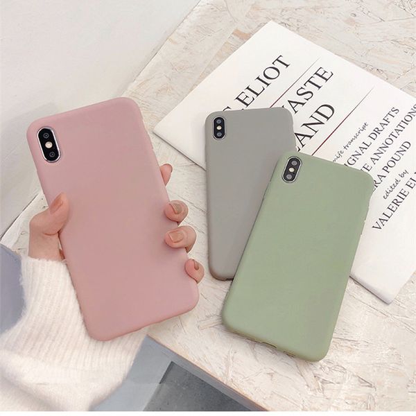 

cute matte solid candy phone ca iphone 12 pro max silicone ca iphone 11 pro max x xr 7 8 plus soft cover