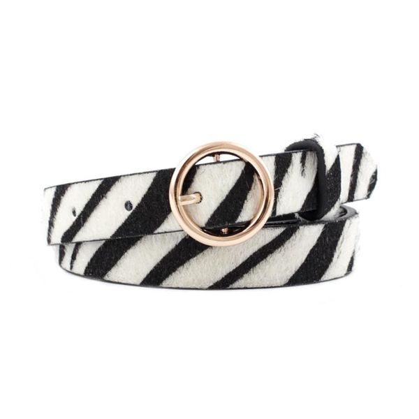 

women belts thin skinny waistband buckle leopard print snake pattern leather belt pin simple ladies high-end accessories, Black;brown