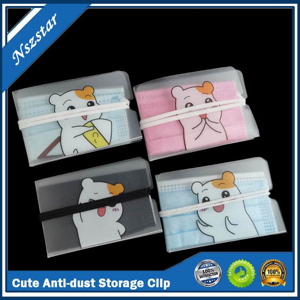 

anti-dust storage clip foldable disposable anti-dust dustproof mask storage box plastic portable storage folder face mask dustproof box