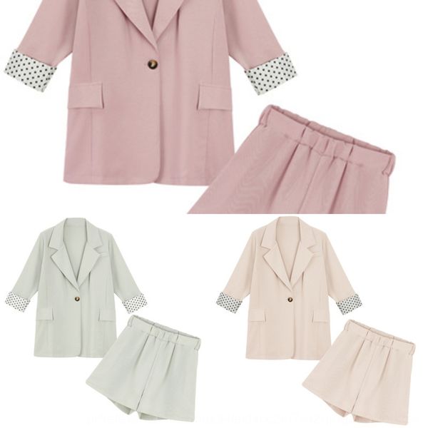 

один из зерна чистого красных маленького пальто девушка 2020 весны лето тонких подружек костюм брюки два пальто coatpiece костюма мода wqdek, Gray