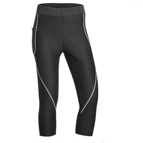 

slimming pants tummy control panties slimming short neoprene sweat body shaper workout waist trainer bulifter tight capris1, Black;white
