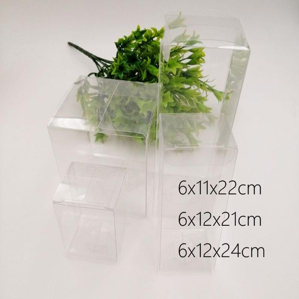 

30pcs 6xwxh pvc plastic box storage transparent boxes jewelry gift box wedding/christmas/candy/party for gift packing boxes diy