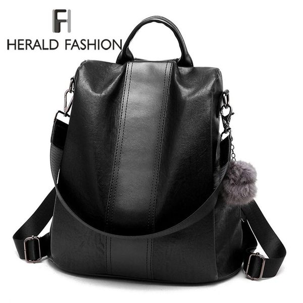 

геральд вскользь кожа женщины рюкзак качество vintage backpacks женского larger вместимость путешествие плечо сумка sac sqcfvz bdehair