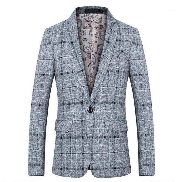 

2020 fashion new men's casual boutique suit / man's business plaid dress blazers coat jacket1, White;black