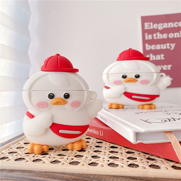 

fashion 3d cartoon duck case for airpods cute protective cover for airpods pro wireless headphones case box for airpods 2 case