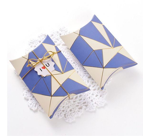 

dot stripe foil gold candy box craft gift pillow shape wedding favor gift boxes pie party box bags bbybtq lipper
