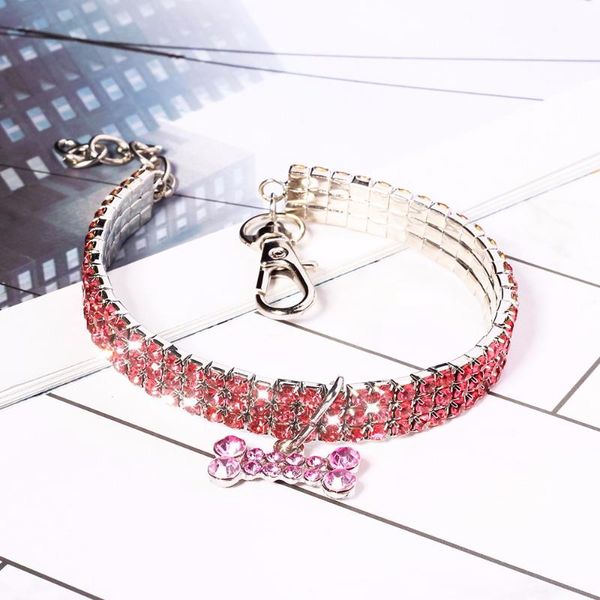 

dog collars & leashes bling rhinestone collar crystal puppy chihuahua pet leash for small medium dogs
