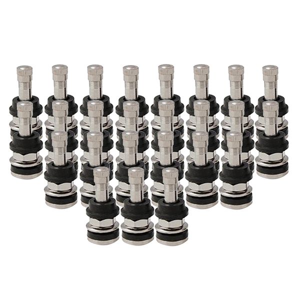 

25x tr416 metal valve stems for .453\" & .625\" rim holes long 1 1/2 \" hold the pressure well, 100% air leak test to ensure
