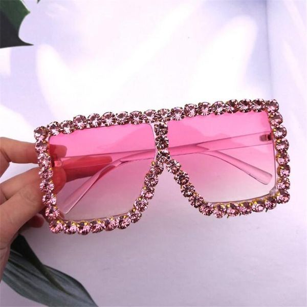 

sunglasses lantzena oversized square women fashion flat black diamond lens one piece men gafas shade mirror1, White;black