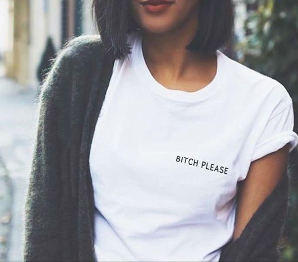 

bitch please pocket women tshirt cotton casual funny t shirt for lady yong girl tee hipster tumblr ins drop ship s-62, White