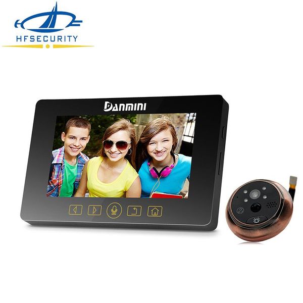 

doorbells [hfsecurity doorbell]4.3inch color screen no disturb peephole viewer intelligent wireless video door phone access