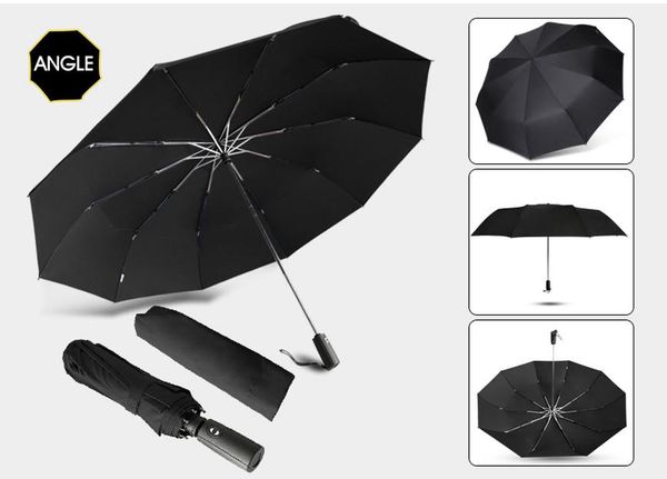 

125см ветрозащитный matic зонт для мужчин марка большой складной зонтик дождь женщина двойной гольф бизнес matic автомобилей зонтики sqcqfl