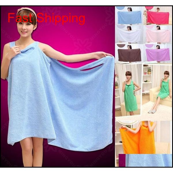 

solid color magic bath towel lady girls spa shower towel body wrap bath robe magic girl wearable bathr jllnop jhhome