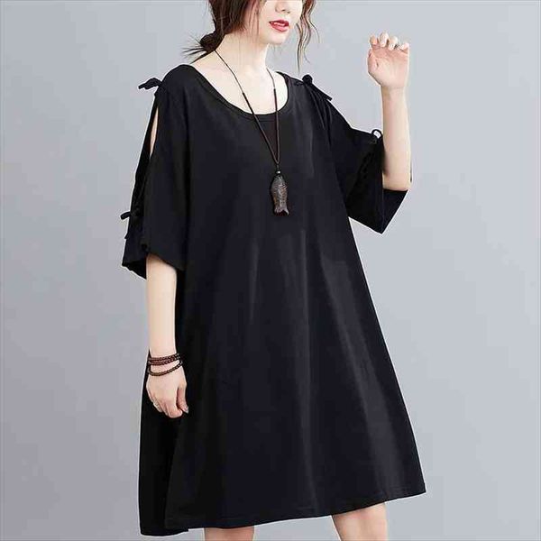 

size 8xl 150kg summer black dress o neck short sleeve dress strapless ladies dresses plus size women clothing, Black;gray