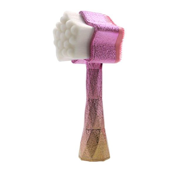 

2 in 1 face brush for cleansing and exfoliating facial cleaning brush with soft bristles scrubber to massage and scrub your skin