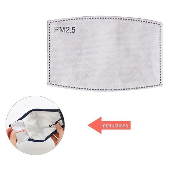 

us shipping100pcs face mouth mask filter stock fast pad 5-layer filtered activated carbon disposable mask pad for adult