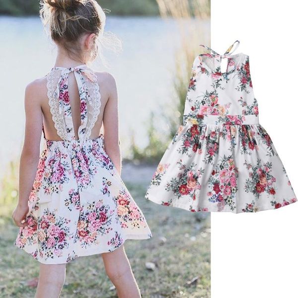 

2-9y summer kid dress for girl 2019 brand backless teenage party wedding holiday princess dress children costume for kid jllyjd