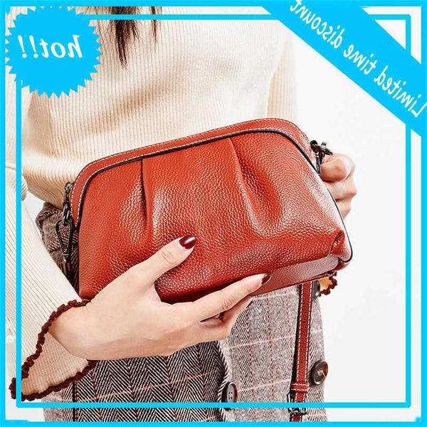 

new cloud women's soft leather headcoat cowhide slung one shoulder small shell bag