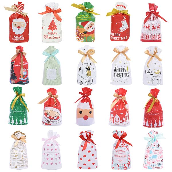 

merry christmas candy bag drawstring gift bags christmas decorations for home new year xmas party favor food cookies pouch
