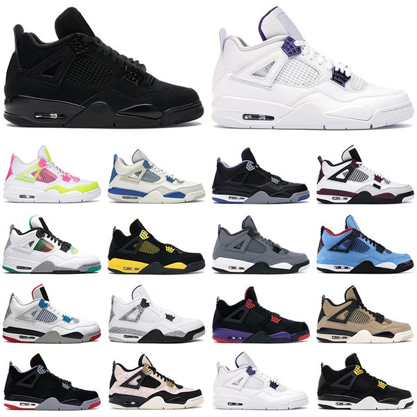 

2020 мужских баскетбольной обувь jumpman 4s black cat чистые деньги бреда холодных серого neon тапки женщины открытого башмака спортивной мо