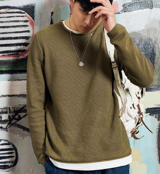 

2020 new men long sleeve winter loose leisure sweaters 09881, White;black