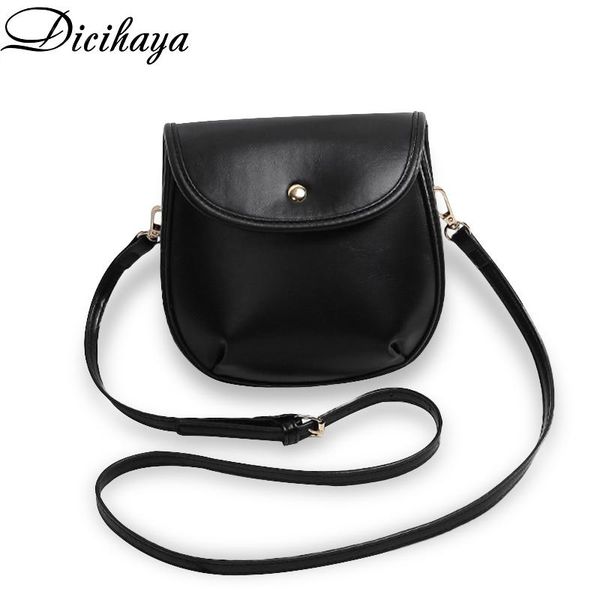 

dicihaya women pu retro small bag female 2020 new fashion all-match one-shoulder cross-body semicircular saddle bag for students