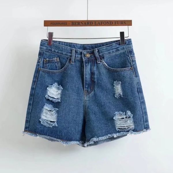 

hu-03 new blue perforated denim shorts q8950