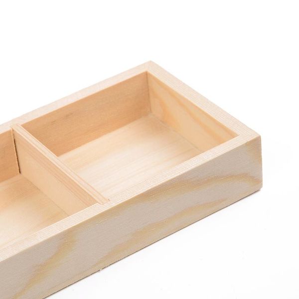 

3grids wooden succulent plant fleshy flower pot box tray decorative containers