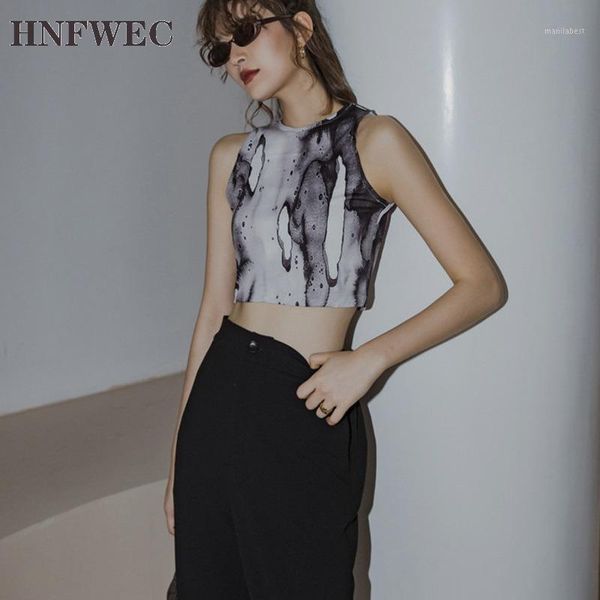 

milk fiber tank women sleeveless short designer crop 2020 print summer clothing t6351, White