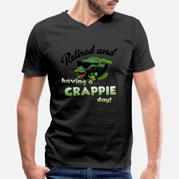 

retired fishing having a crappie day shirt designers graphic t shirt cool black sportswear tracksuit hoodie sweatshirt