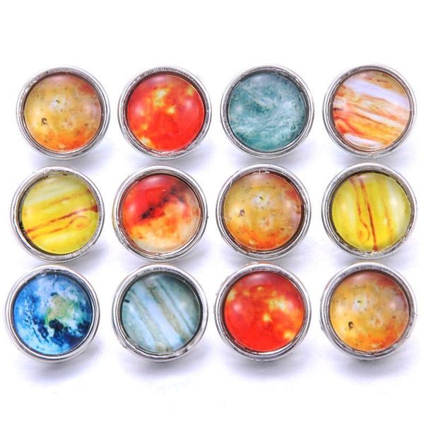 

10pcs lot mixed colors pattern 12mm glass snap button jewelry faceted glass snap fit snap earrings bracelet jewelry h bbyekf