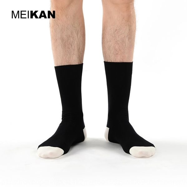 

meikan черных белых средний хлопка и тканые высокая плотности трубки мужской осенняя и прилив носки зим джентльменских точку квадратного отд, Black