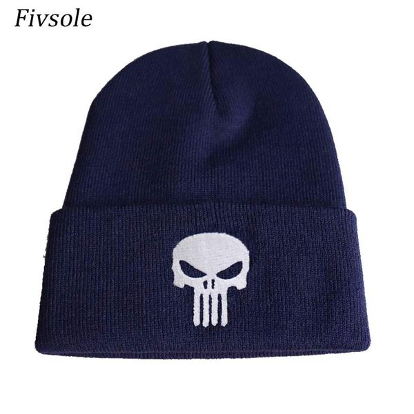 

fivsole superhero black/navy hat embroidery logo men/women hip hop hats keep warm, Blue;gray