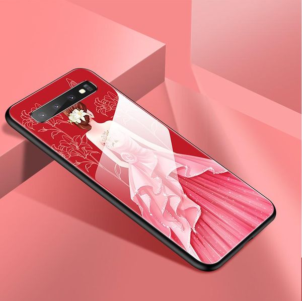 

luxury cute flower butterfly girls glass phone case for samsung galaxy s20 s10 e 5g s9 s8 note 10 9 8 plus sqcvxc bdejewelry