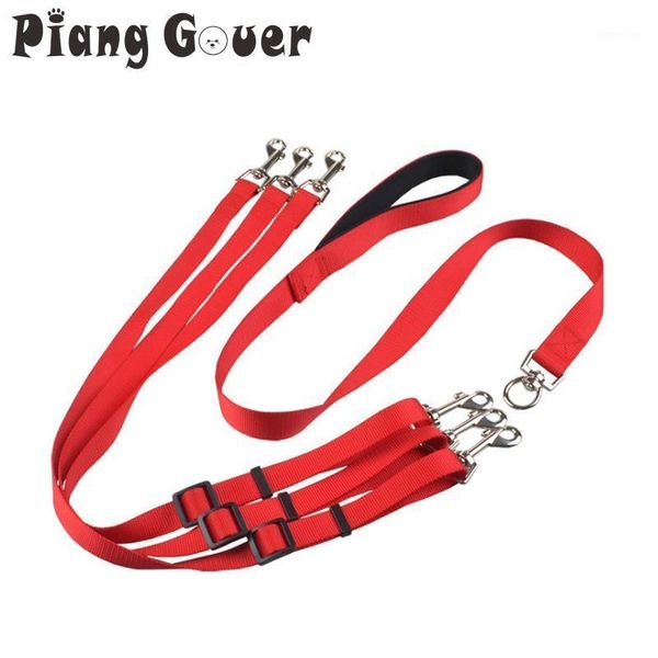 

dog pets three leash adjustable dog leashes three head dogs cats pet leash1