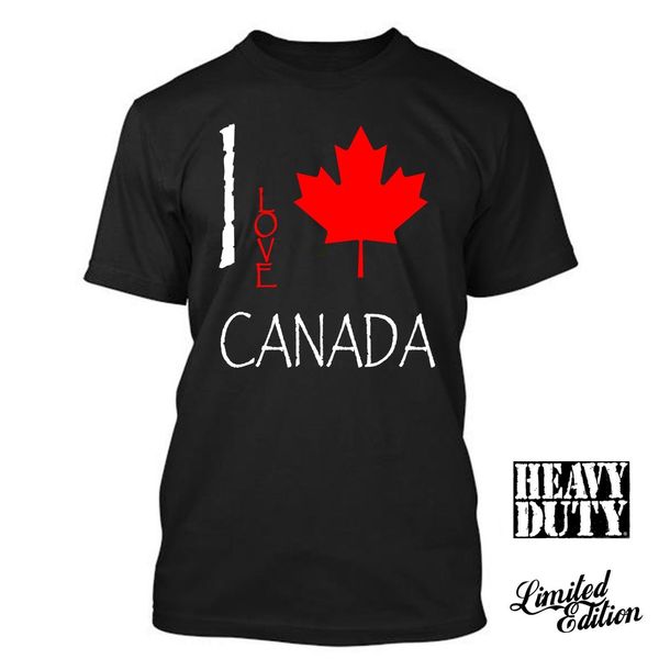 

печать тройники с коротким рукавом o-образным вырезом канада i love культура флаг t shirt tees men summer style спорта с капюшоном hoodie