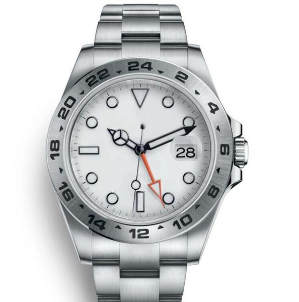 

luxury watches black pvd stainless steel 216570 polar white dial 42mm mechanical automatic fashion men's watches wristwatch original bo, Slivery;brown