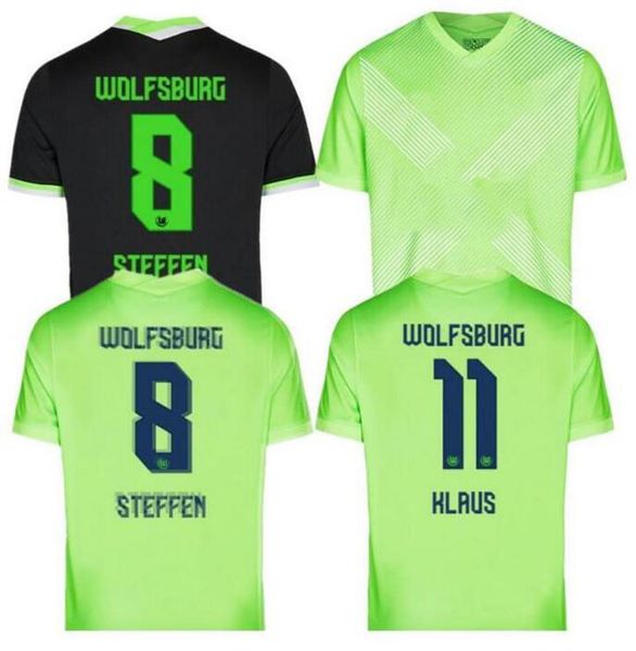 

20 21 vfl wolfsburg soccer trackss weghorst 2020 2021 steffen brekalo футбольная футболка арнольд ссаверский джерси, Black;yellow