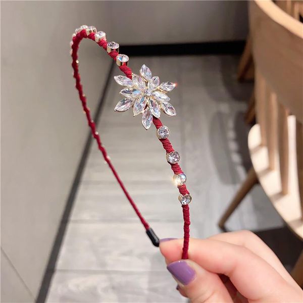 

hair accessories fashion elegant lady crystal flowers hoop women girls handmade band hairbands headwear