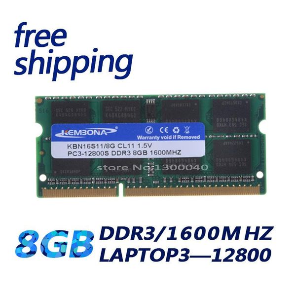 

kembona ddr3 8gb 1600mhz pc3-12800 ram ddr3 1600mhz 8gb для всех материнских плат so-dimm ram памяти ноутбука бесплатная доставка