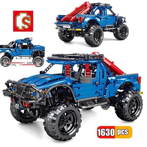 

sembo1630pcs technic city trucks sports off-road vehicle model building block racing car truck enlighten brick toys for children wmtnde