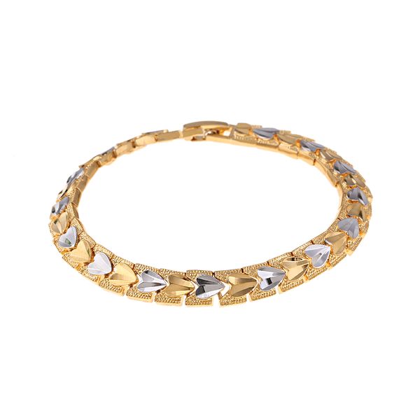 

women romantic heart chain bracelet jewelry gold dubai ethiopian african gift jewelry, Black