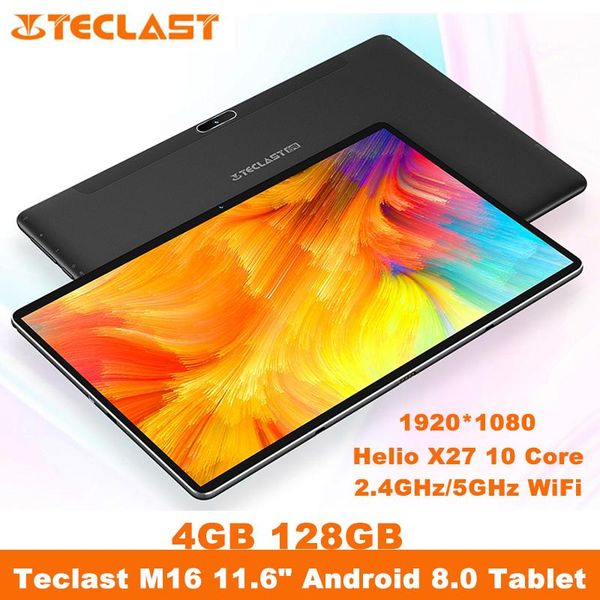 

teclast m16 11,6" android 8,0 heliox27 дека ядро 4 гб ram 128g rom 4g сети 2,4 / 5.0ghz wifi 1920 * 1080 bluetooth tablet pc