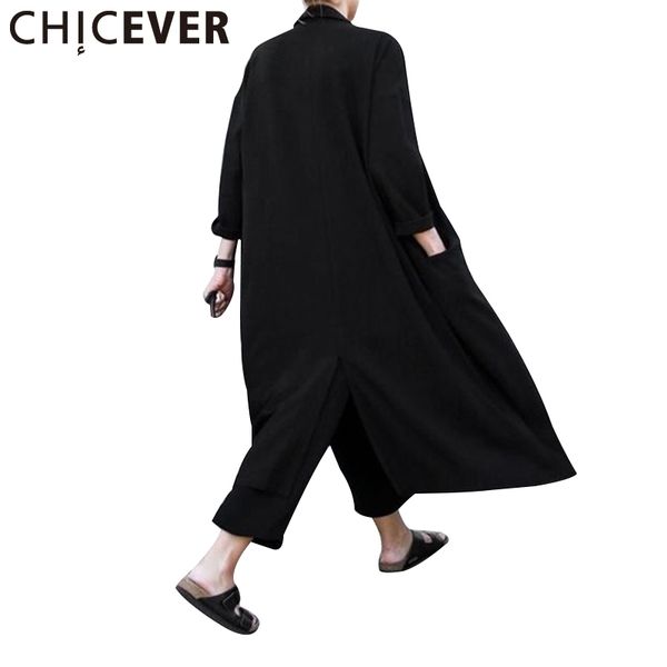 

chicever summer loose women coats three quarter sleeve plus size black sunscreen trench coat for women's clothes korean lj201128, Tan;black
